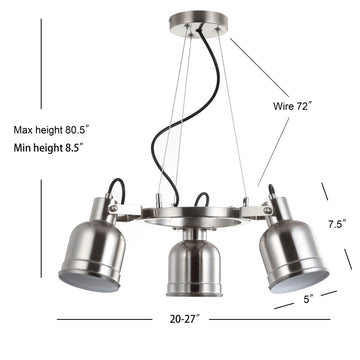 Liam 20" Metal LED Chandelier - JONATHAN Y